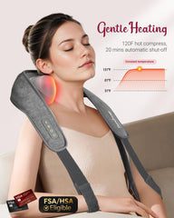 Ergonomic, U-shaped THERAZZAGGE design hugs the neck for precise tension relief.