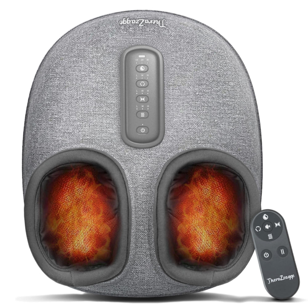 THERAZZAGGE foot massager with remote control for easy operation