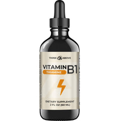 Think Above Vitamin B1 liquid drops bottle with dropper for easy daily use.