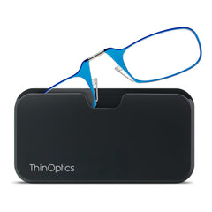 ThinOptics compact case fits in pocket or wallet for quick vision help.