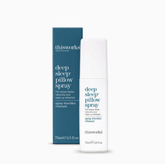 THISWORKS Deep Sleep Pillow Spray bottle on nightstand ready for calming bedtime routine