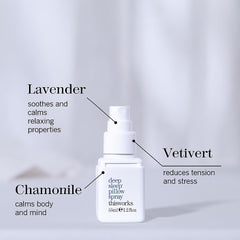 THISWORKS Deep Sleep Vetivert Chamomile blend setting a restful night atmosphere.