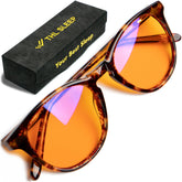 THL SLEEP orange frame front provides stylish blue light protection for daily wear.