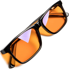 THL SLEEP orange blue light reading glasses for men and women reduce eye strain during screen time