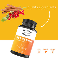 Thomas' all-natural Remedies Berberine capsules, vegan daily antioxidant support