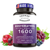 Thomas' Remedies Resveratrol bottle for daily antioxidant support