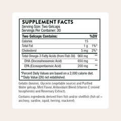 THORNE Advanced DHA gelcaps being poured, convenient daily brain support.