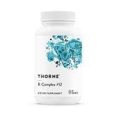THORNE B-Complex 12 bottle front showing complete B vitamin blend for everyday use
