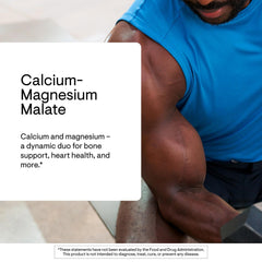 THORNE Calcium-Magnesium Malate bottle label emphasizes third-party contents certification.