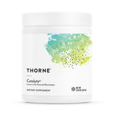 THORNE Catalyte lemon-lime bottle front highlighting electrolyte replenishment for athletes.
