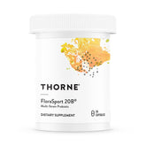THORNE FloraSport 20B bottle on a kitchen counter showing shelf-stable probiotic convenience.