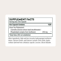 THORNE Green Tea Phytosome capsules shown for high-absorption phytosome technology