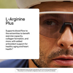 Thorne L-Arginine Plus capsules closeup illustrating dosage and form