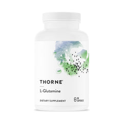 THORNE L-Glutamine bottle front view highlighting GI health support
