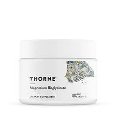 THORNE magnesium bisglycinate powder bottle for daily wellness support