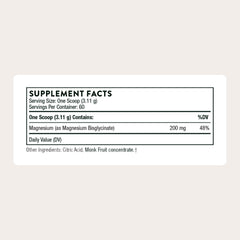THORNE magnesium bisglycinate powder pour for easy nightly servings