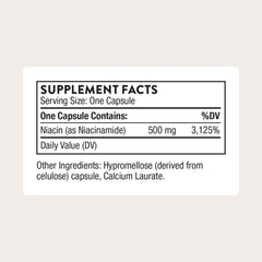 THORNE Niacinamide label detail highlighting gluten-free formula