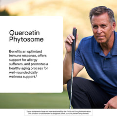 THORNE Quercetin Phytosome label closeup emphasizing phytosome technology.