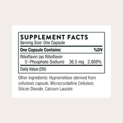 THORNE capsules close-up suggests easy-to-swallow B2 for daily use