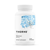 Thorne Selenium bottle front view promotes antioxidant support for daily wellness.