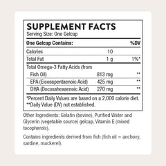 THORNE Super EPA bottle label highlights EPA and DHA content for daily wellness
