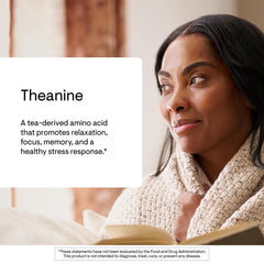 THORNE Theanine capsules in bottle for daily relaxation support