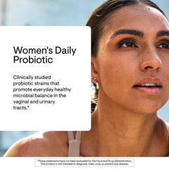 THORNE Women's Daily Probiotic label detail notes clinically studied strains for urinary and vaginal balance