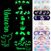 Tiritas Threlaco Unicornio que brillan en la oscuridad para niños.