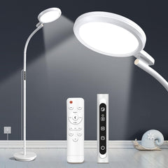 Threnthos Light Therapy lamp on desk delivers 10,000 lux for focused work.