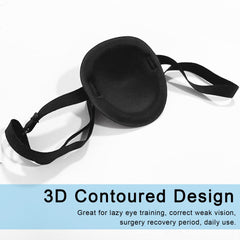 Parche ocular THSIREE diseño 3D con ranura para mayor confort.