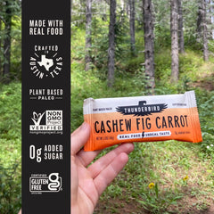 Thunderbird Real Food Bar emphasizes dates and nuts for natural energy.
