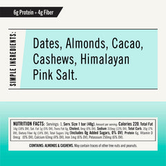 Close-up of Thunderbird Bars highlighting the chocolate almond butter sea salt flavor