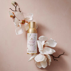 Magnolia Willow label on Thymes fragrance mist signals premium scent.