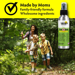 Tick Ban cedarwood essential oils for a woodsy scent outdoors.