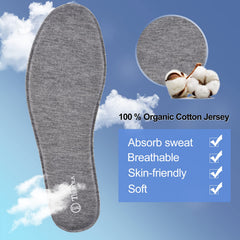 TIESTRA moisture-wicking breathable top layer keeps feet dry.