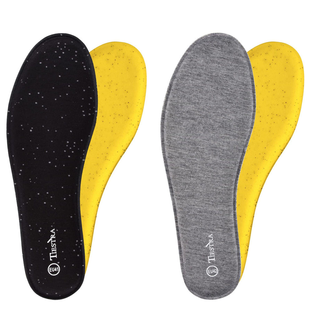 TIESTRA women's memory foam insole pack front view for all-day comfort