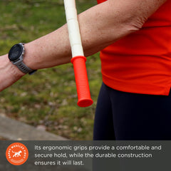 Tiger Tail The Stick's ergonomic, non-slip grips help control pressure during use.