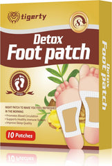 Tigerty Foot Patches showing deep cleansing action for refreshed feet.