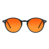 TIJN orange blue light blocking glasses — front view for sleep-friendly screen time