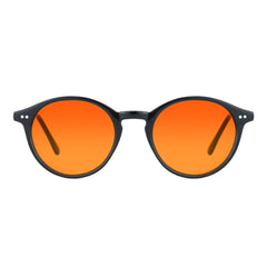 TIJN orange blue light blocking glasses — front view for sleep-friendly screen time