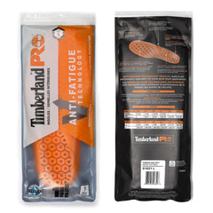 Timberland PRO anti-fatigue insole orange arch support close-up for energized steps.