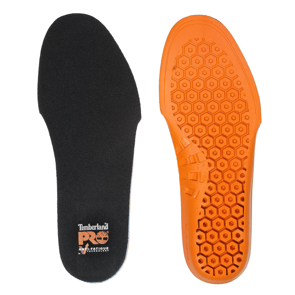 Timberland PRO anti-fatigue insole orange, top view, designed for all-day comfort.