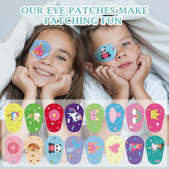 Parches oculares Timgle con diseño corazón, perfecto para juegos y creatividad.