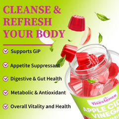 Tisestence green tea extract gummies bottle complements metabolism and alertness.