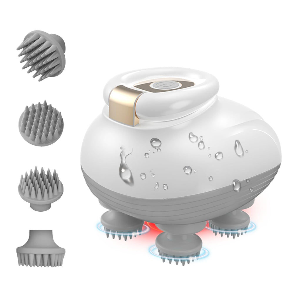 TISSCARE electric scalp massager close-up of silicone claws for deep scalp relaxation