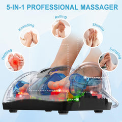 TISSCARE massager remote control shown for easy, hands-free operation.