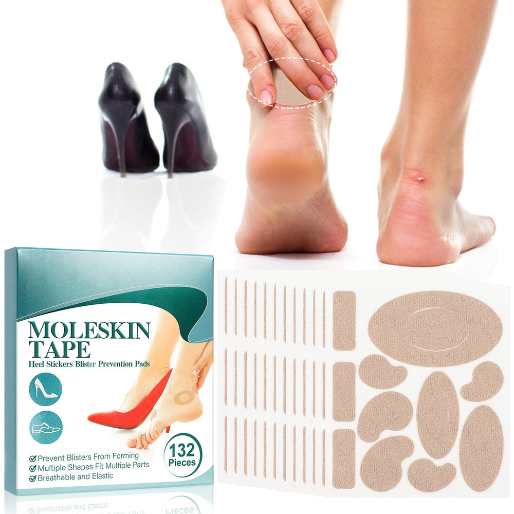 Tiuedu moleskin adhesive heel pad protects heels by reducing friction for all-day comfort