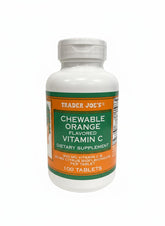 TJ's Trader Joe's chewable orange vitamin C bottle for daily wellness