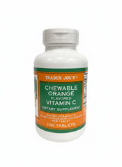TJ's Trader Joe's chewable orange vitamin C bottle for daily wellness