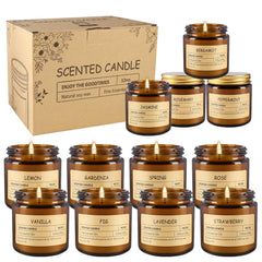 TLNFHRPI soy wax candles with natural oils for clean burn
